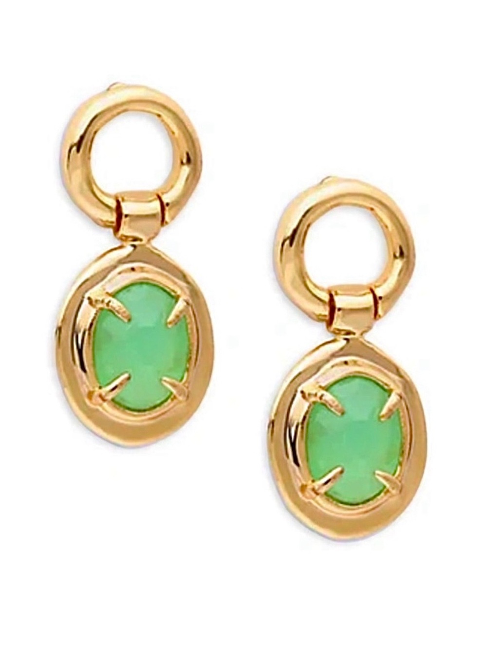 Alexis Bittar Swinging Stone Seatpost Earrings.